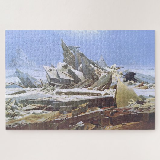 Het Zee van IJs (door Caspar David Friedrich) Legpuzzel (Horizontaal)