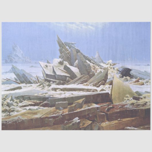 Het Zee van IJs (door Caspar David Friedrich) Tissuepapier (Voorkant)