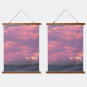 Het Zee van roze wolken Hangend Wandkleed (Dubbel)