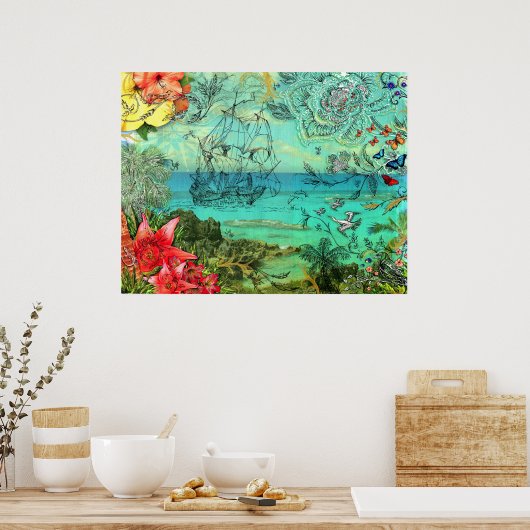 Het Zee Venture (Bermuda) Poster (Keuken)