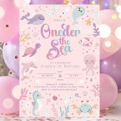 Het Zee verjaardagsuitnodiging. oceaanverjaardag Kaart