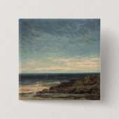 Het Zee Vierkante Button 5,1 Cm (Voorkant)