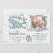 Het Zee Whale Birthday Party Afbeelding Kaart (Voorkant)