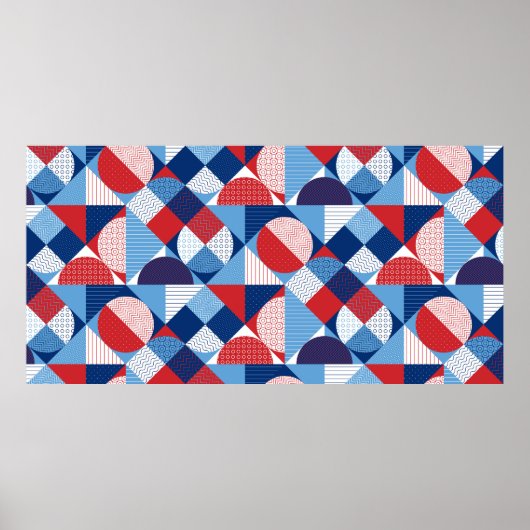 Het zeemijlpatroon van de zomer poster (Voorkant)