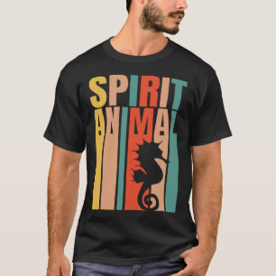 Het zeepaardje is mijn geest dier retro t-shirt