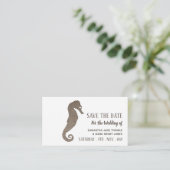 Het Zeepaardje van de overlapping, sparen de Datum Informatiekaartje (Staand voorkant)