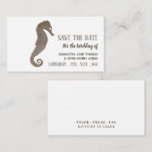 Het Zeepaardje van de overlapping, sparen de Datum Informatiekaartje (Voorkant / Achterkant)