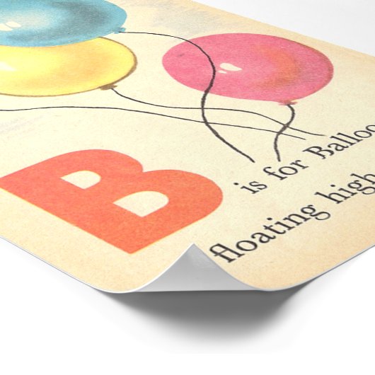 Het zeer  alfabet, letter B Poster (Hoek)