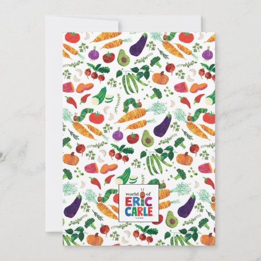 Het zeer hongerige Caterpillar Fruit Baby shower Kaart (Achterkant)