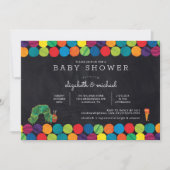 Het zeer hongerige Caterpillar krijtbord Baby show Kaart (Voorkant)