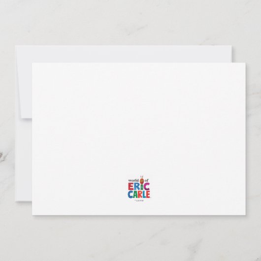 Het zeer hongerige Caterpillar krijtbord Baby show Kaart (Achterkant)