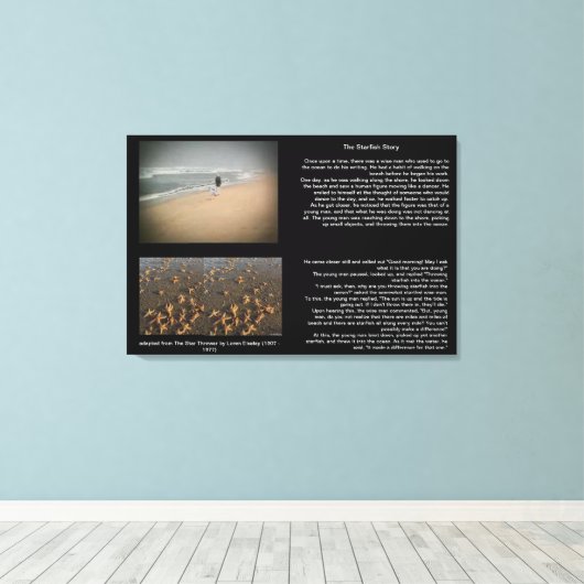 Het zeesterren verhaal canvas (Insitu (Houten vloer))
