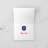 Het zeevaart Anker dankt u kaardt Bedankkaart (Binnen)