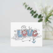 Het zeevaart Briefkaart van de Liefde van de (Staand voorkant)