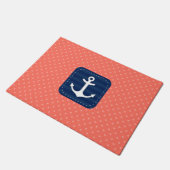 Het zeevaart Marineblauwe Anker van het Patroon Deurmat (Schuin)