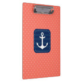 Het zeevaart Marineblauwe Anker van het Patroon Klembord (Rechts)