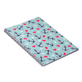 Het zeevaart Patroon van Ankers en van Harten Notitieboek (Rechterzijde)