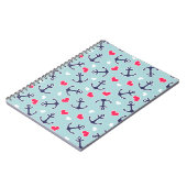 Het zeevaart Patroon van Ankers en van Harten Notitieboek (Linkerzijde)