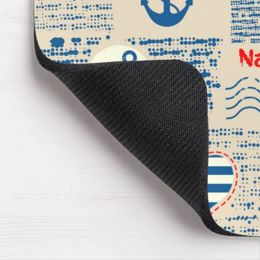 Het zeevaart Patroon van de Krant Muismat (Hoek)