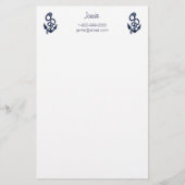 Het zeevaart Patroon van het Anker van de Marine Briefpapier (Voorkant)