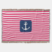 Het zeevaart Rode Witte Anker van de Banner van Deken (Voorkant)