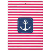 Het zeevaart Rode Witte Anker van de Banner van Klembord (Achterkant)