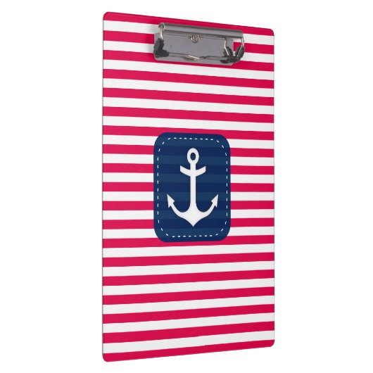 Het zeevaart Rode Witte Anker van de Banner van Klembord (Rechts)