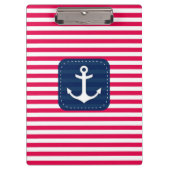 Het zeevaart Rode Witte Anker van de Banner van Klembord (Voorkant)