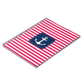 Het zeevaart Rode Witte Anker van de Banner van Notitieboek (Linkerzijde)