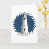 Het zeevaart Wenskaart van de Vuurtoren Kaart (Gele Bloem)