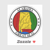 Het zegel van Alabama Sticker (Vel)