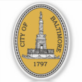 Het zegel van Baltimore, Maryland Sticker (Voorkant)