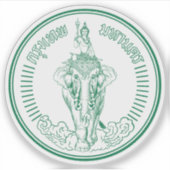 Het zegel van Bangkok, Thailand Sticker (Voorkant)