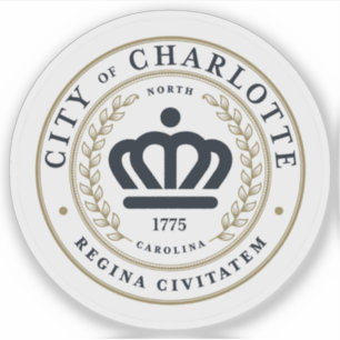 Het zegel van Charlotte, North Carolina Sticker