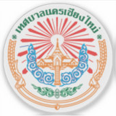 Het zegel van Chiang Mai, Thailand Sticker (Voorkant)