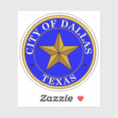 Het zegel van Dallas, Texas Sticker (Vel)