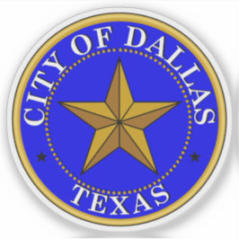 Het zegel van Dallas, Texas Sticker