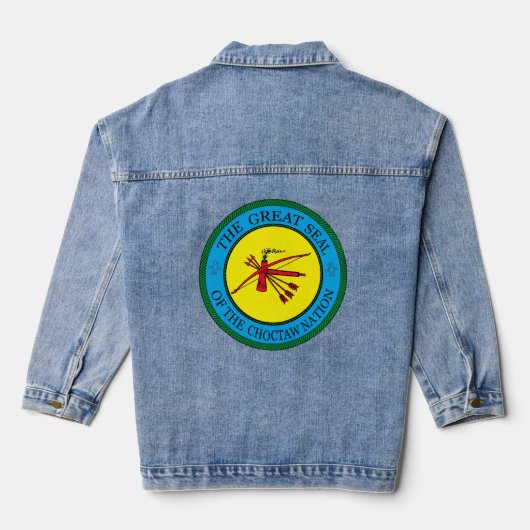 Het zegel van de Choctaw Nation of Oklahoma Denim Jacket (Achterkant)