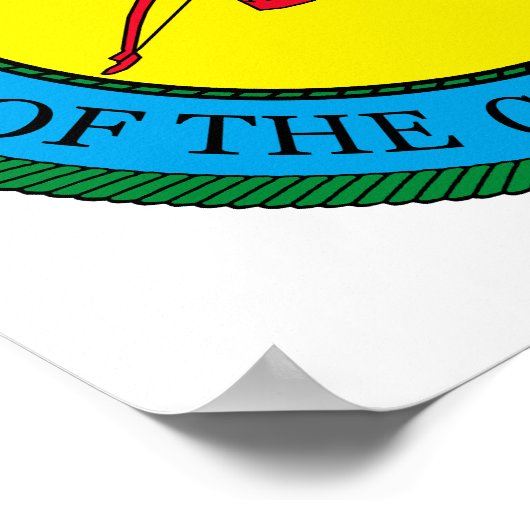 Het zegel van de Choctaw Nation of Oklahoma Poster (Hoek)