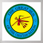 Het zegel van de Choctaw Nation of Oklahoma Poster (Voorkant)
