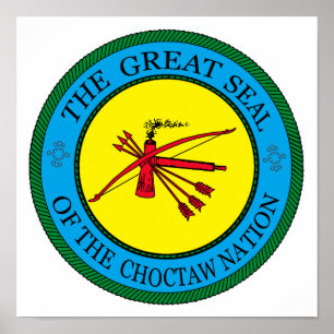 Het zegel van de Choctaw Nation of Oklahoma Poster