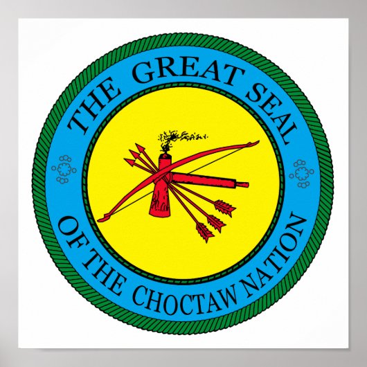 Het zegel van de Choctaw Nation of Oklahoma Poster (Voorkant)
