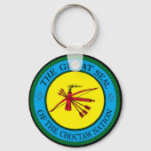 Het zegel van de Choctaw Nation of Oklahoma Sleutelhanger (Voorkant)
