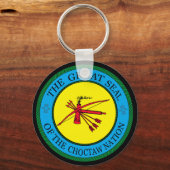 Het zegel van de Choctaw Nation of Oklahoma Sleutelhanger (Achterkant)