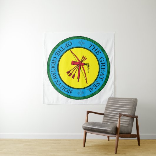 Het zegel van de Choctaw Nation of Oklahoma Wandkleed (In Situ (horizontaal))