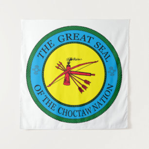 Het zegel van de Choctaw Nation of Oklahoma Wandkleed