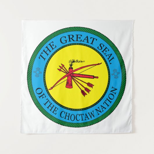 Het zegel van de Choctaw Nation of Oklahoma Wandkleed (Voorkant)