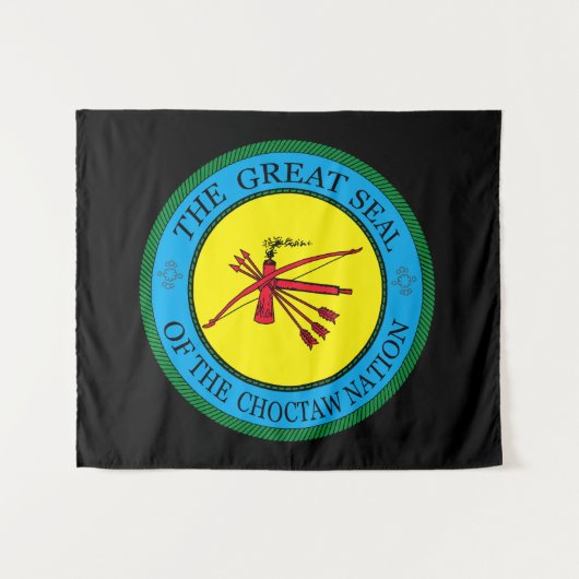 Het zegel van de Choctaw Nation of Oklahoma Wandkleed (Voorkant (horizontaal))