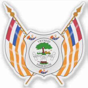 Het zegel van de Oranje Vrijstaat, Rep. van Zuid-A Sticker