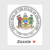 Het zegel van de staat Delaware Sticker (Vel)